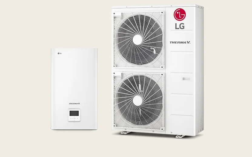 LG THERMA V R32 Hydrosplit: гідромодуль і двовентиляторний зовнішній блок